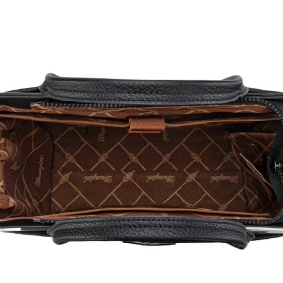 Wrangler Carry-All Large Tote Work Tote /Crossbody - Cow-Black - Picture 7 of 11